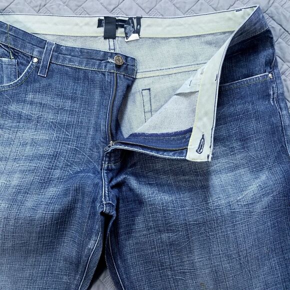 Inc International Concepts Jeans Mens 40x32 Blue Straight Fit Dark Wash Denim - Picture 7 of 11